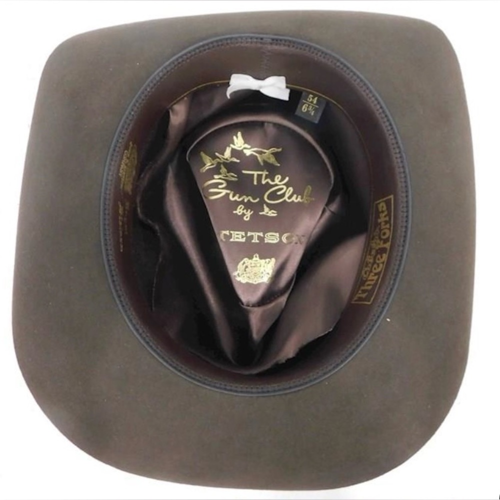 Stetson Cowboy Hat The Gun Club Cabelas Three Forks Hat Size 54 Size 6 3/4 - Picture 4 of 17